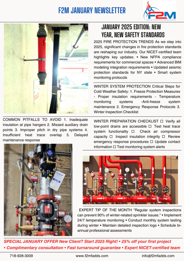 Janauary 2025 F2M Inc: Fire Sprinkler System & Maintenance Newsletter